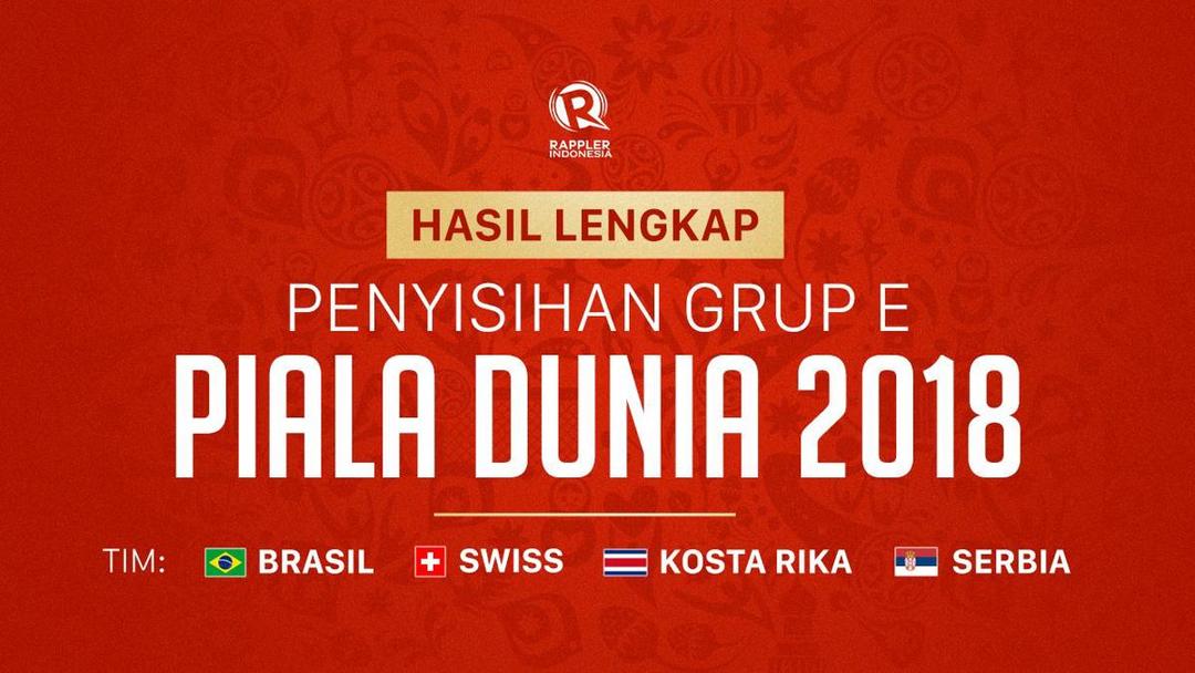 Piala Dunia 2018: Hasil Lengkap Penyisihan Grup E