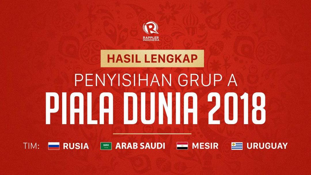 Piala Dunia 2018: Hasil Lengkap Penyisihan Grup A