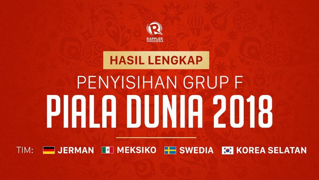 Piala Dunia 2018: Hasil Lengkap Penyisihan Grup F