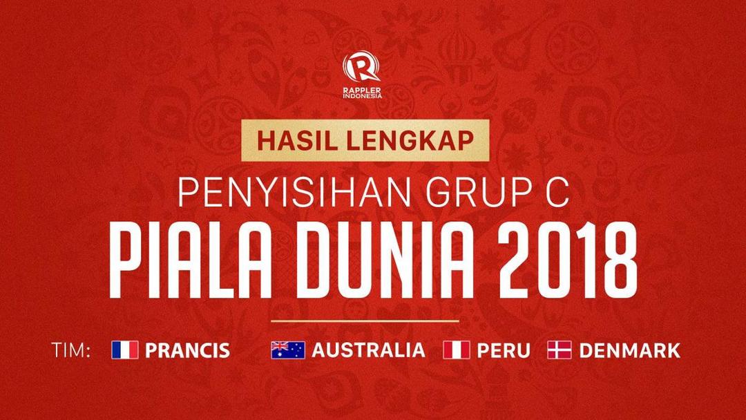 Piala Dunia 2018: Hasil Lengkap Penyisihan Grup C