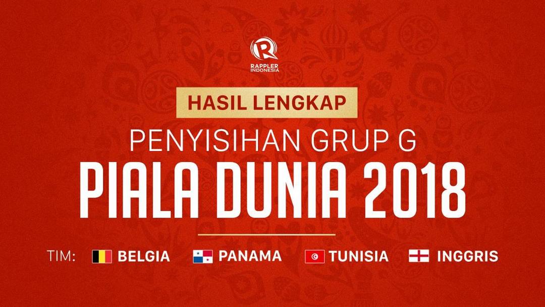 Piala Dunia 2018: Hasil Lengkap Penyisihan Grup G