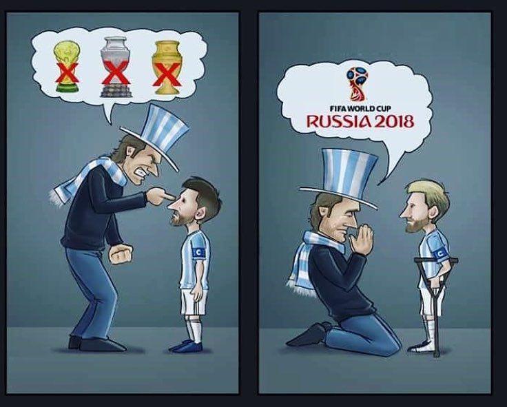 20 Ilustrasi Bukti Bahwa Hidup Messi di Piala Dunia 2018 Penuh Drama