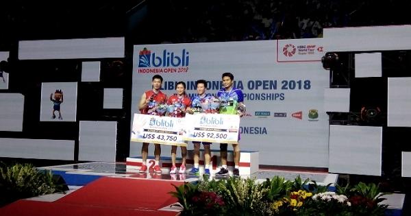 Review Babak Final Indonesia Open 2018, Indonesia Sabet 2 Gelar