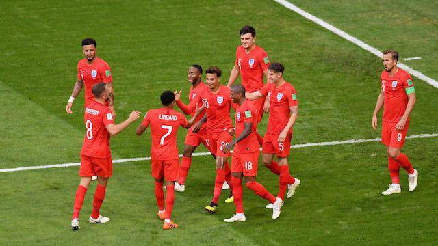 GOL KEDUA. Dele Alli dari Inggris merayakan gol kedua timnya saat berhadapan dengan Swedia. Foto dari FIFA.com