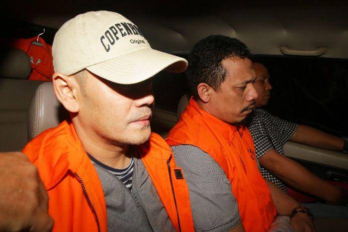 Tersangka suap kepada Kepala Lapas Sukamiskin (ANTARA FOTO/Rivan Awal Lingga)
