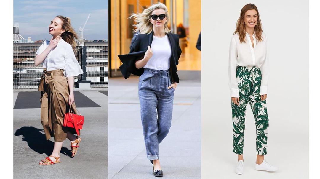 8 Gaya Mix-Match Atasan Putih Dengan Paper-Bag Trousers, Keren Banget!