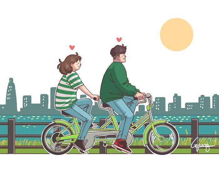 Gak Melulu Kasih Emas, 8 Ilustrasi Ini Buktikan Romantis Itu Sederhana