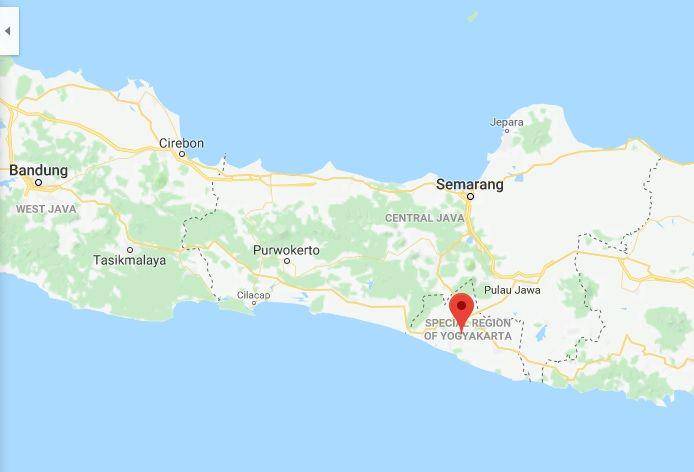 Peta Bantul, Yogyakarta (Google Maps)