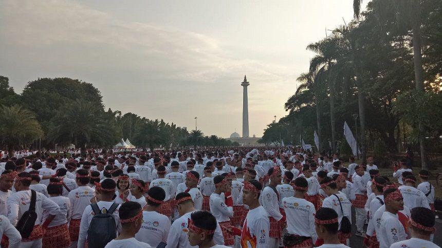 Foto: Pemecahan Rekor Peserta Senam Poco-Poco Terbanyak Dunia