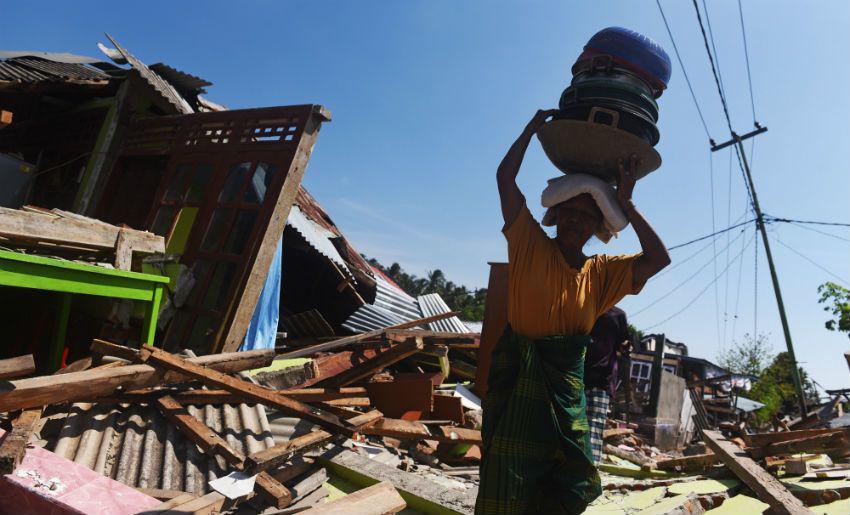 Sekitar 75 persen Permukiman Lombok Utara Hancur