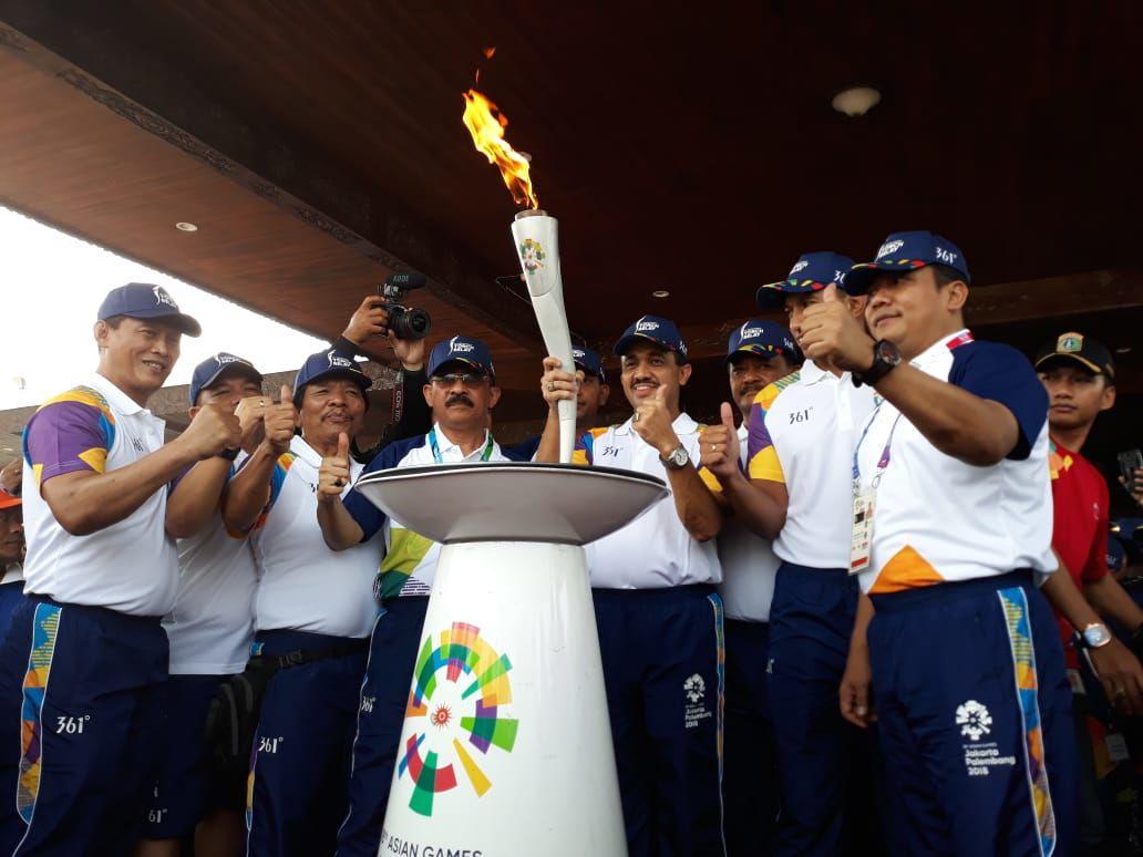 Tiba di Jakarta, Obor Asian Games Diistirahatkan di TMII