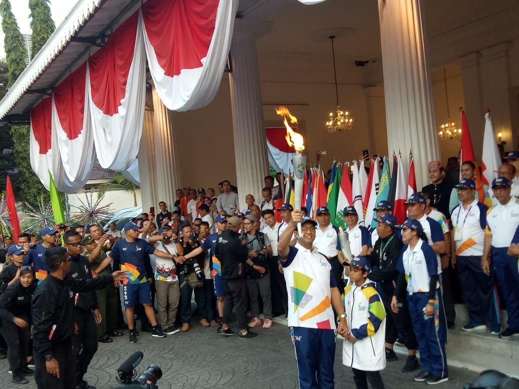 Terima Obor Asian Games 2018, Anies: Rasanya Biasa Saja
