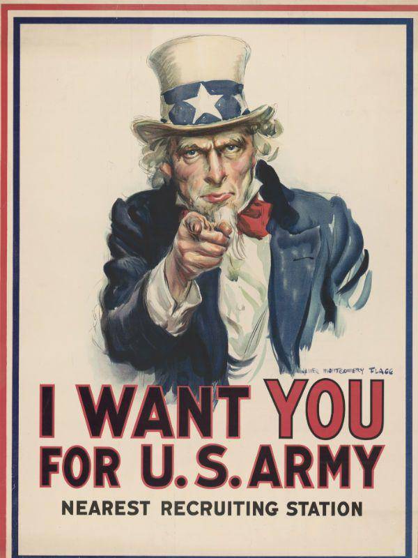 Poster Uncle Sam (Wikimedia/James Montgomery Flagg)
