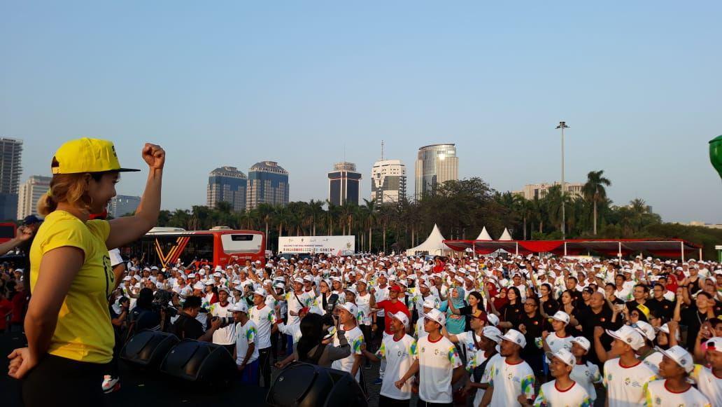 Begini Serunya Kirab Obor Asian Games 2018