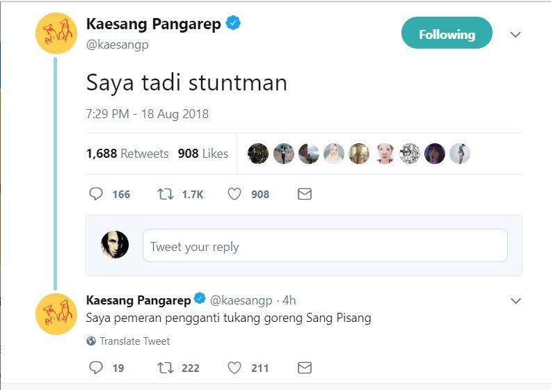 Status Kaesang (Twitter/@kaesangp)