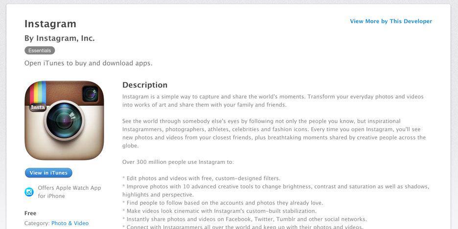 Instagram at Apple Store