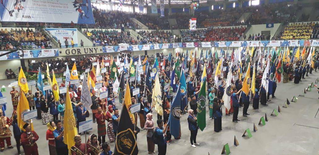 Pembukaan Pimnas di GOR UNY, Kamis (30/8). IDN Times/Afriani Susanti