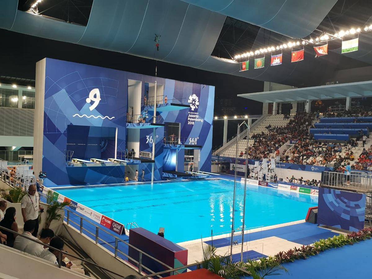 (Arena aquatik center di Gelora Bung Karno) IDN Times/Uni Lubis