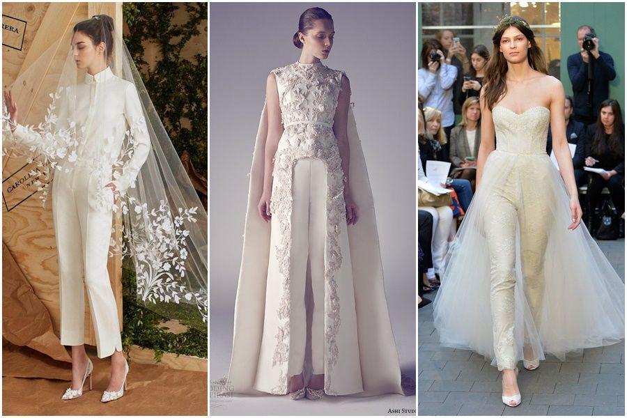 Cool! 12 Inspirasi Gaun Pengantin dengan Celana untukmu yang Tomboy