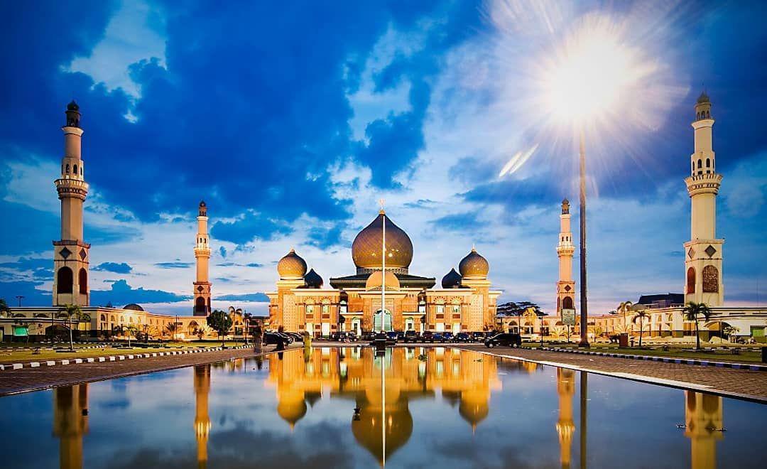 9 Potret Kemegahan Masjid Agung An Nur, Taj Mahalnya Provinsi Riau