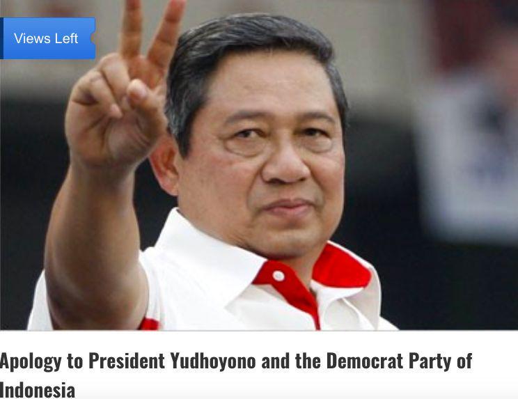 (Media Asia Sentinel meminta maaf kepada SBY dan Partai Demokrat) screen shot Asia Sentinel