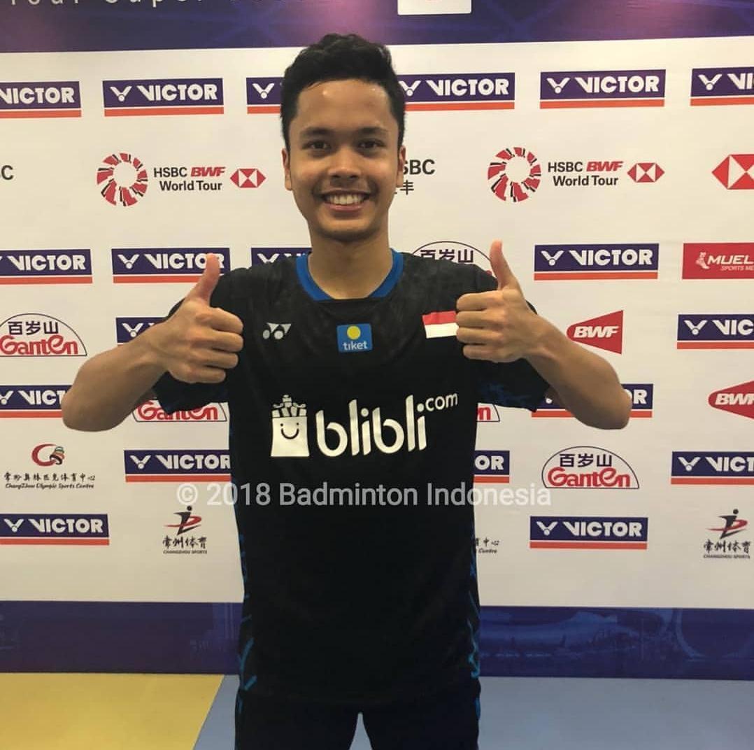 Keren! Ginting Kalahkan Unggulan Pertama Dunia