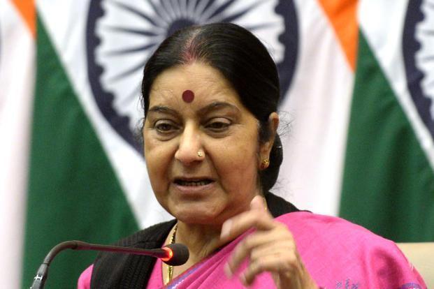 (Menteri Luar Negeri India, Sushma Swaraj) AFP PHOTO