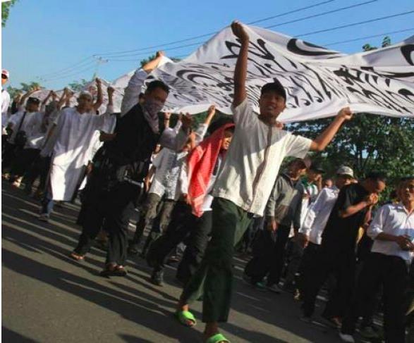 Begini Kronologi Pembakaran Bendera Tauhid di Garut