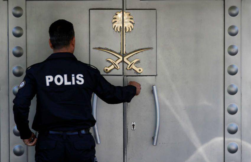 (Gedung Konsulat Jenderal Saudi di Turki) ANTARA FOTO/Reuters/Murad Seezer
