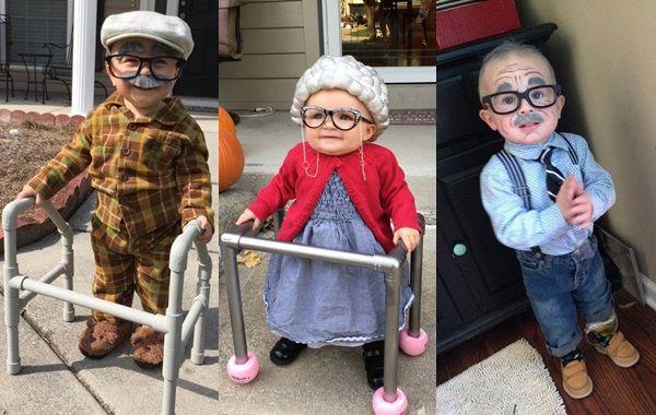 10 Potret Lucu Baby-Grandparent, Trend Kostum Balita jadi Nenek-Kakek!