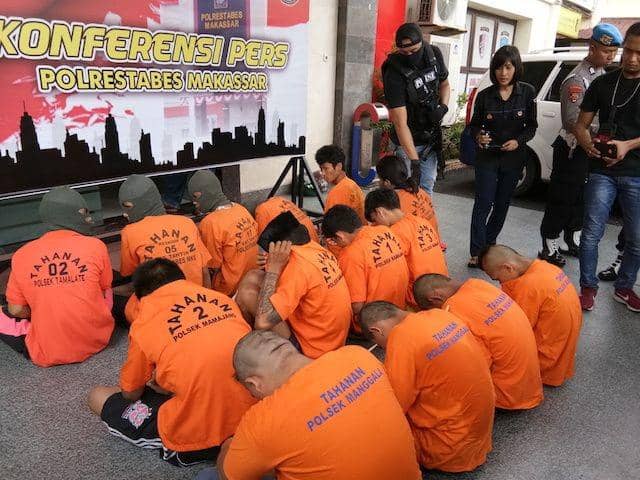 Polrestabes Makassar Ringkus Komplotan Begal Usia 17 Tahun ke Bawah