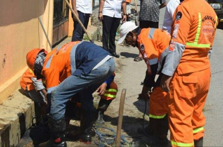 Tim Anti-Genangan di Kota Makassar Siaga Banjir 24 Jam