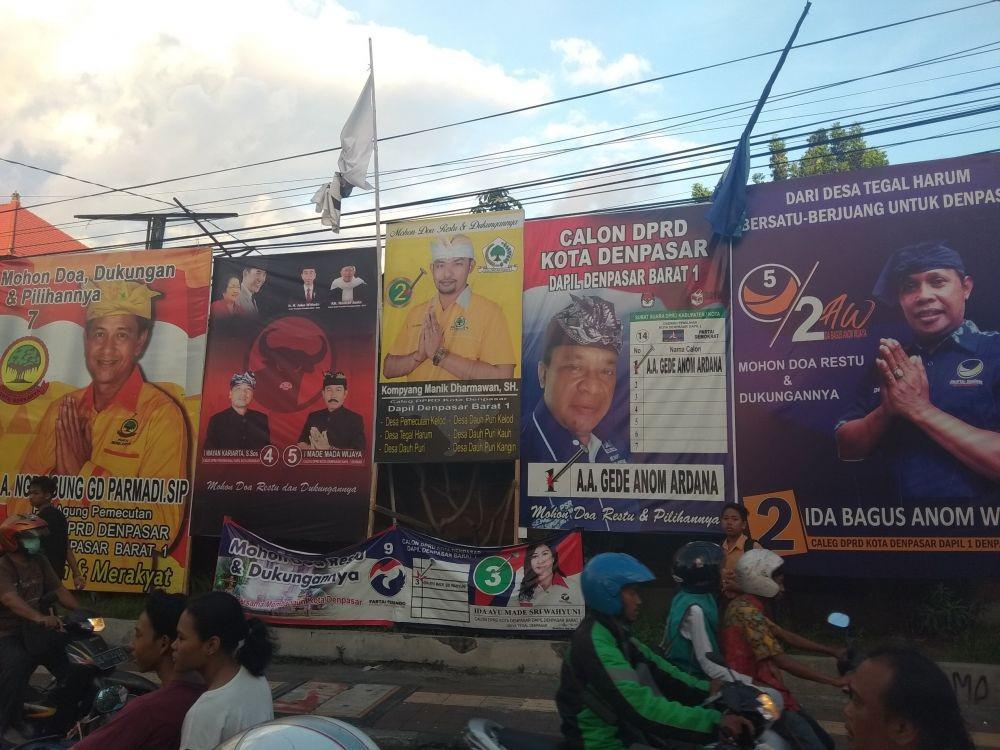 Bawaslu Bali Tertibkan 1619 APK Liar Sepanjang 2018, Badung Terbanyak