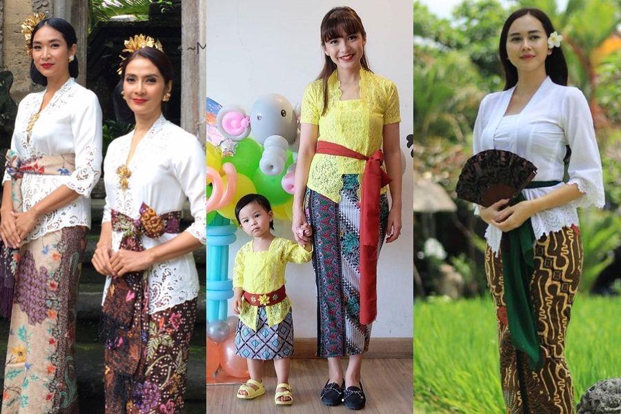 10 Gaya Artis Berbalut Kebaya Bali, Menawan Ditiru buat Semua Acara