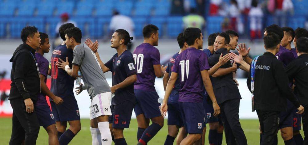 Aksi para pemain Timnas Thailand di ajang Piala Asia 2019. the-afc.com