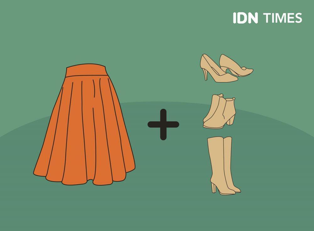 Tips Mix & Match Skirt dengan Sepatu yang Tepat, Rahasia Makin Stylish