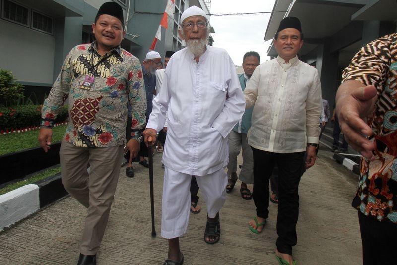 Bebas, Abu Bakar Ba'asyir Tinggalkan Lapas sejak Subuh