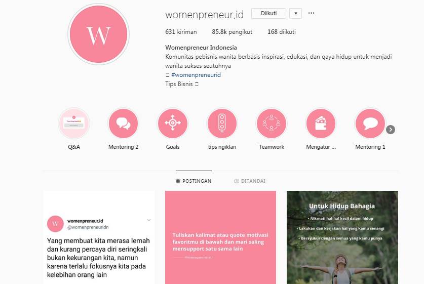 instagram womenpreneur