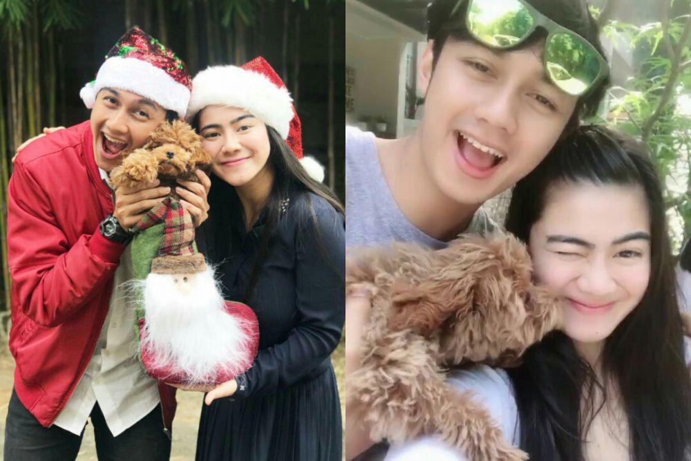 Potret felicya angelista & caesar hito saat main bareng anjing lu