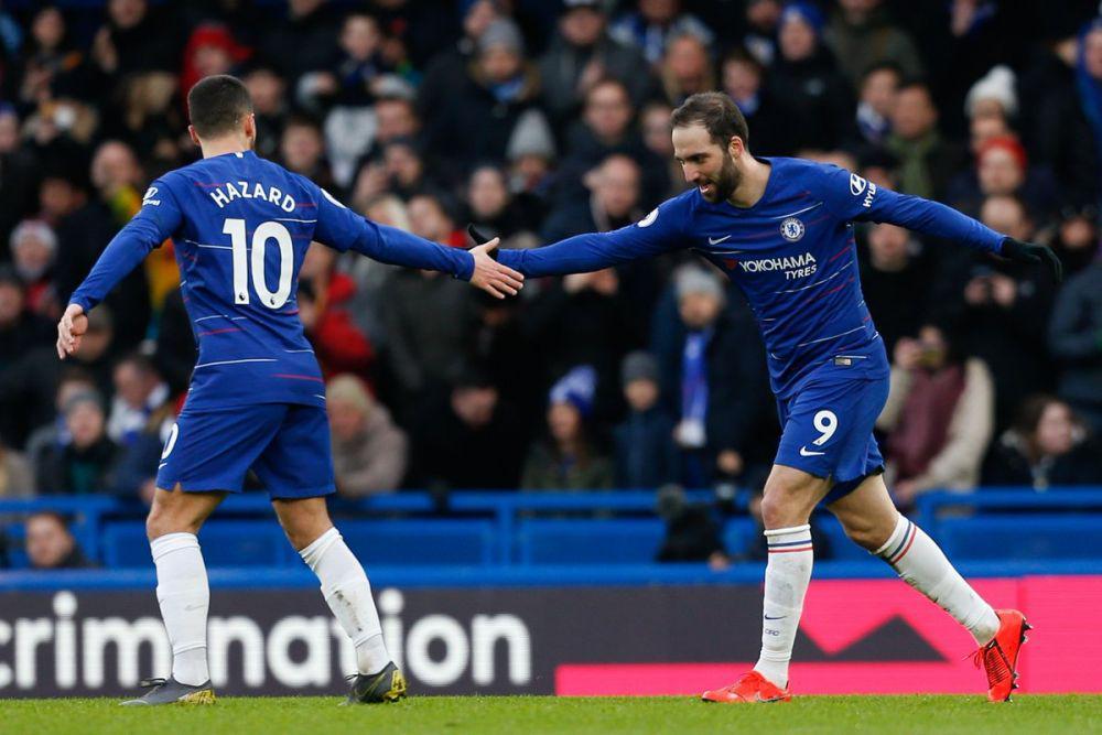 Hazard-Higuain Mengganas, Chelsea Pesta Gol ke Gawang Huddersfield