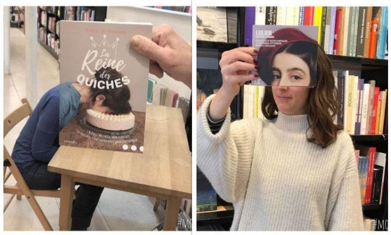 Pas Banget! 15 Potret Gokil Cover Buku yang Dipadukan ke Bagian Tubuh