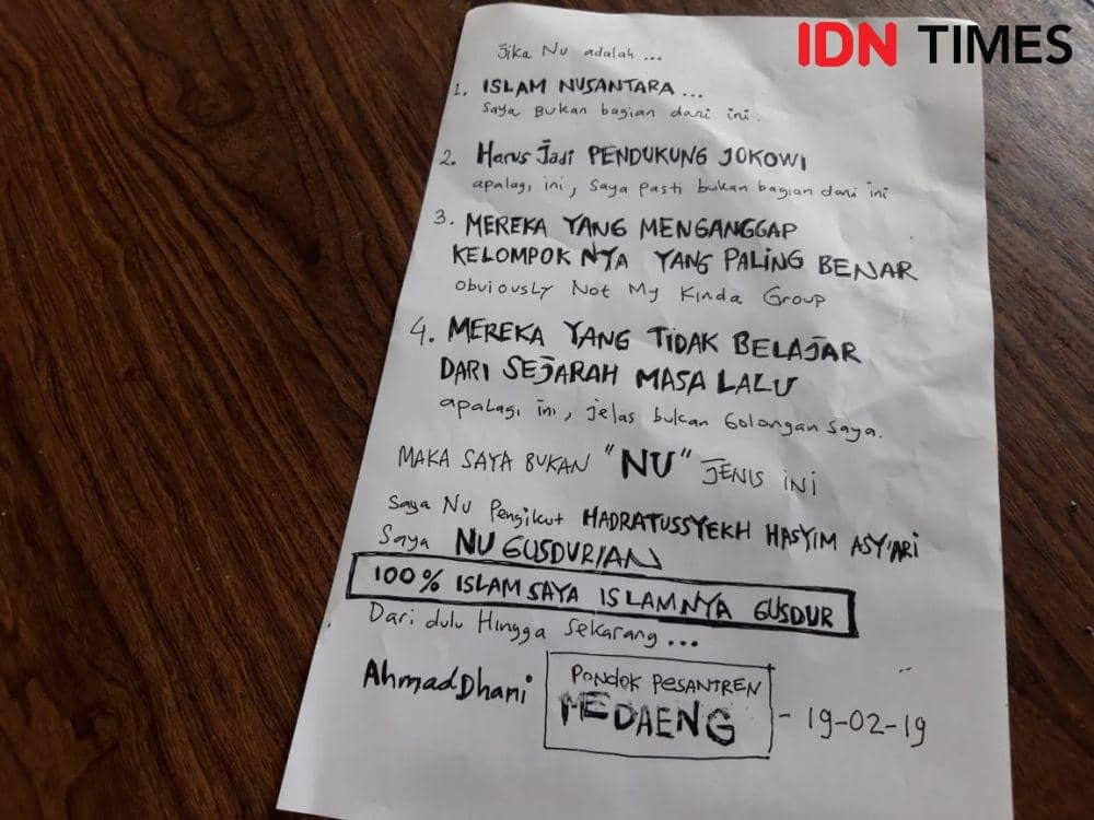 Surat Ahmad Dhani Tentang NU Beredar, Pengacara Ragukan Keaslian