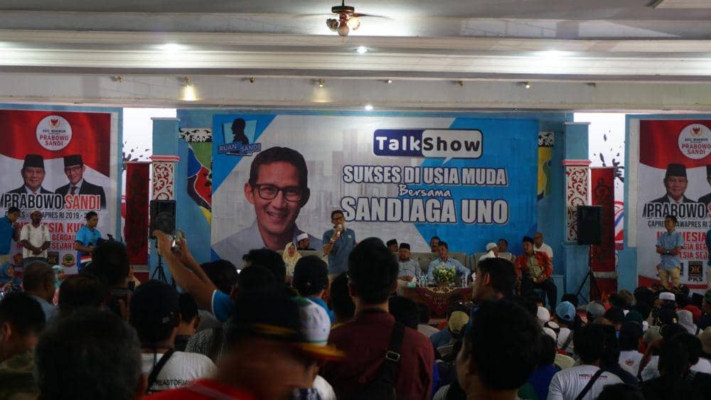 Kampanye ke Banyuwangi, Sandiaga Temui Generasi Millennial