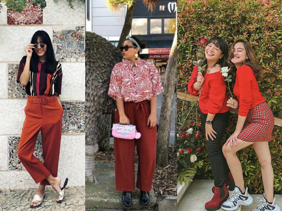 11 OOTD Nuansa Merah ala Seleb Tanah Air, Bikin Gaya Makin Stand Out!