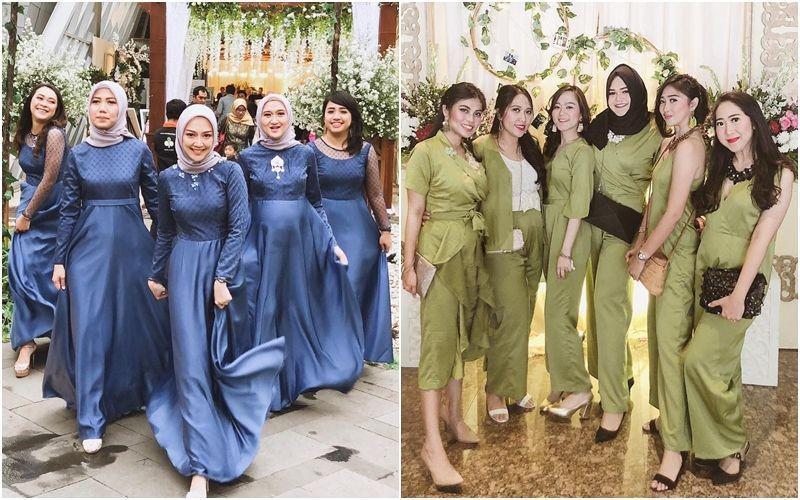 10 Inspirasi Busana Bridesmaid Berbagai Warna di Hari Pernikahan