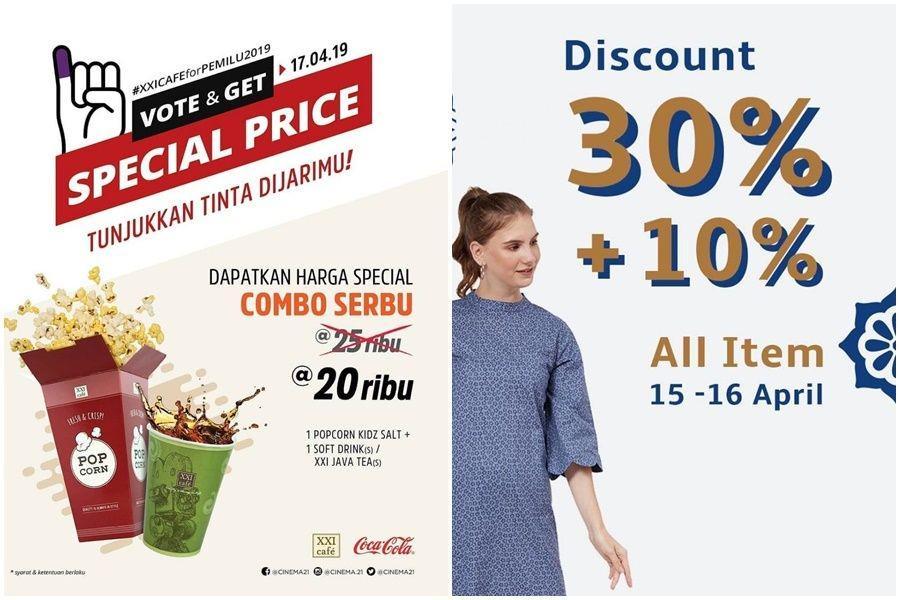 13 Promo Menggiurkan Khusus untuk Pemilu Nanti, Sepatu sampai Makeup!