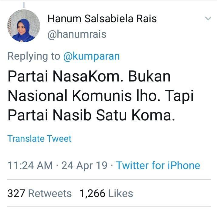 Putri Amien Rais Sebut PSI Partai Satu Koma