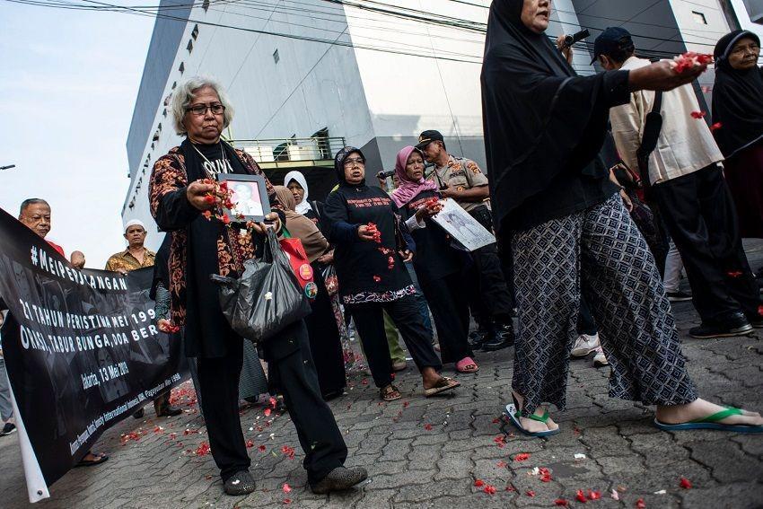 Ilustrasi refleksi Tragedi Mei 1998. (ANTARA FOTO/Aprillio Akbar)