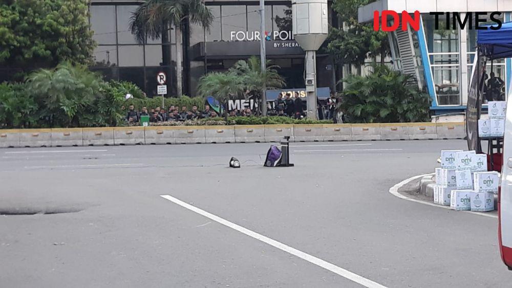 Ada benda mencurigakan, jalanan thamrin dekat bawaslu disterilkan