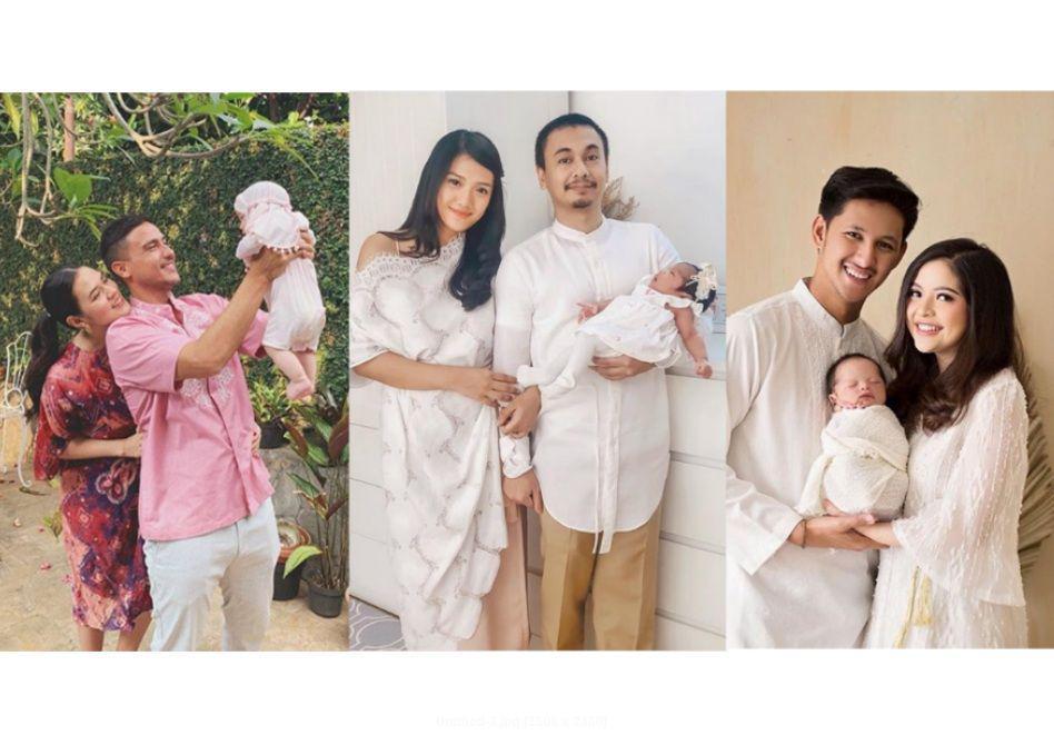 10 Momen Keluarga Artis Merayakan Lebaran Pertama sebagai Orangtua